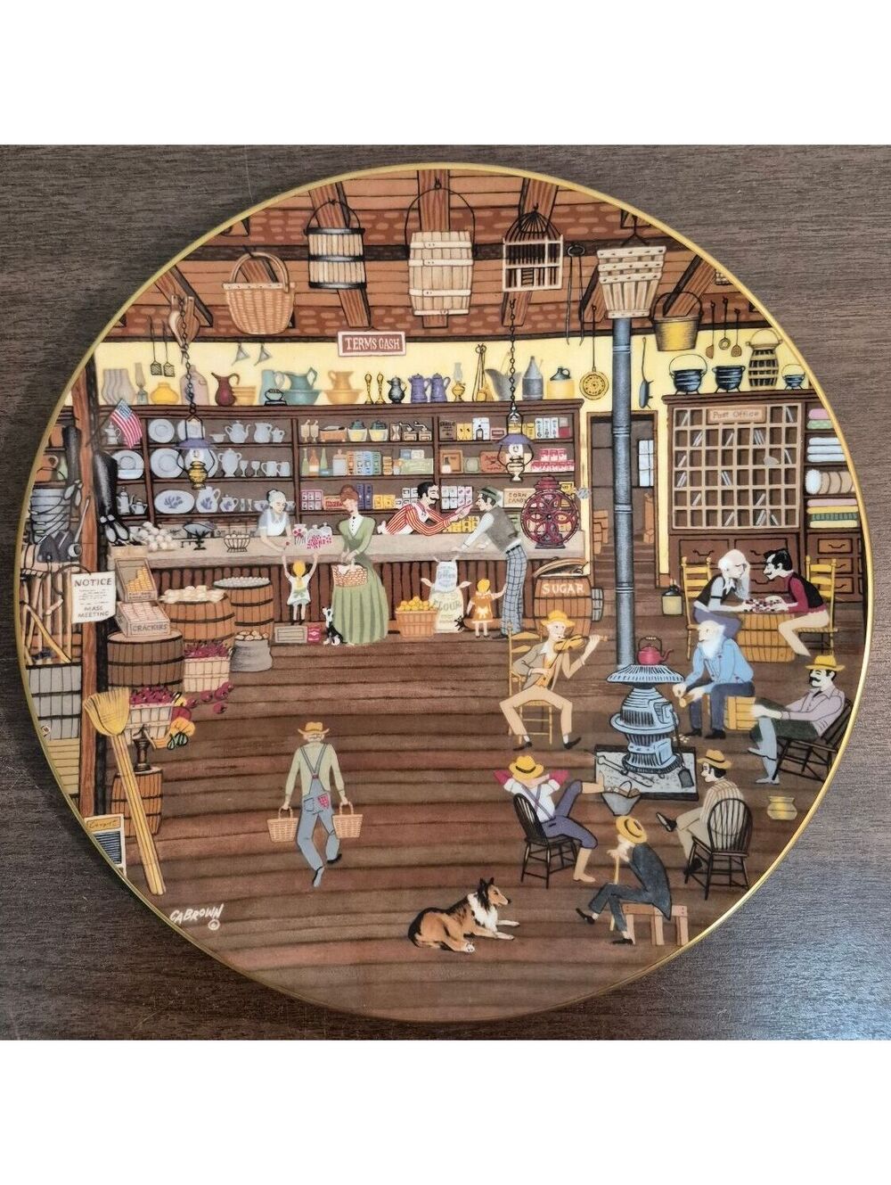 Royal Doulton General Store Collector's Plate by C.A. Brown, 1981 Limited Ed.